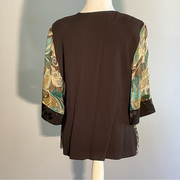Spencer Alexis Small Asian Inspired Poly/Rayon/Silk Sheer Lacy Kimono Jacket - Picture 9 of 13